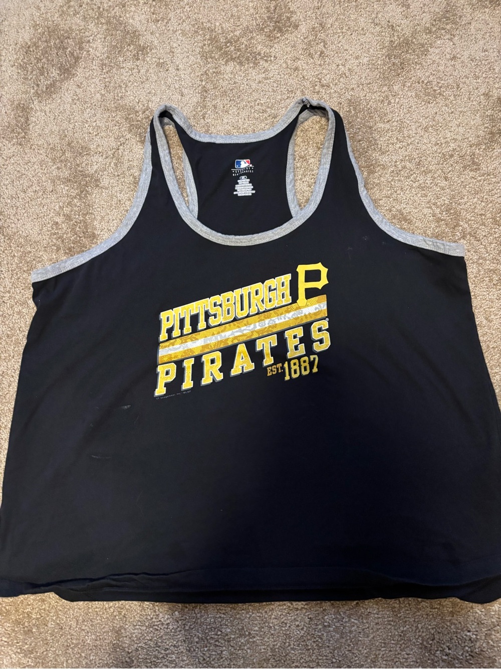 Genuine Merchandise Pittsburgh Pirates Black & Yellow Tank Top